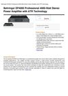 Behringer EP4000 Professional 4000-Watt Stereo Power Amplifier With ATR Technology