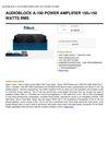 AUDIOBLOCK A-100 POWER AMPLIFIER 150+150 WATTS RMS