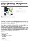 Nintendo Wii Black Holiday Fit Bundle With Remote Plus, Yoga Mat, Boxing Gloves, And More
