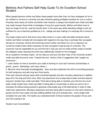 Mothers And Fathers Self-Help Guide To An Excellent School Student