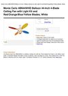 Monte Carlo 4BN44WHD Balloon 44-Inch 4-Blade Ceiling Fan With Light Kit And Red Orange Blue Yellow Blades, White
