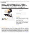 BLACK & DECKER Model# WP107B 7 Variable Speed Polisher With A Tcpglobal Brand Pad Kit (2 Foam And 1