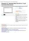 Panasonic 27 Stainless Steel Trim Kit For 1.5 Cuft Convection Microwaves
