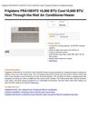 Frigidaire FRA10EHT2 10,000 BTU Cool 10,600 BTU Heat Through-The-Wall Air Conditioner Heater