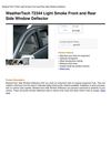 Weathertech 72344 Light Smoke Front And Rear Side Window Deflector