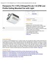 Panasonic FV-11VFL2 Whisperfit-Lite 110 CFM Low Profile Ceiling Mounted Fan With Light
