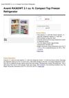 Avanti RA303WT 3.1 Cu. Ft. Compact Top Freezer Refrigerator