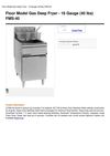Floor Model Gas Deep Fryer - 16 Gauge (40 Lbs) FMS-40