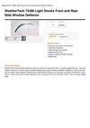 Weathertech 72480 Light Smoke Front And Rear Side Window Deflector