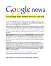New Google News Submit Service Launched