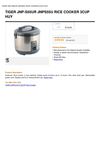 TIGER JNP-S55UR JNPS55U RICE COOKER 3CUP HUY