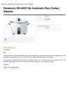 Panasonic SR-42HP 23C Automatic Rice Cooker Steamer