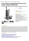 Hoover Platinum Lightweight Upright Vacuum With Canister, Bagged, UH30010COM