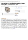 Zojirushi NP-HTC10XJ Induction Heating Pressure 5.5 Cup Rice Cooker Warmer - Gray