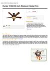 Hunter 21894 52-Inch Westover Heater Fan