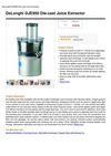 Delonghi DJE950 Die-Cast Juice Extractor