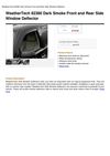 Weathertech 82380 Dark Smoke Front And Rear Side Window Deflector