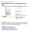 Haier HNSE032 3.2-Cubic Foot Refrigerator Freezer, White