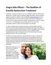 Viagra Side Effects The Realities of Erectile Dysfunction Treatment