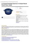Le Creuset Enameled Cast-Iron 5-1 2-Quart Round French Oven, Cobalt