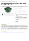 Le Creuset Enameled Cast-Iron 4-1 2-Quart Round French Oven, Fennel