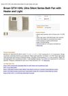 Broan QTX110HL Ultra Silent Series Bath Fan With Heater And Light