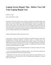Laptop Screen Repair Tips