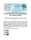 Advice from the Coral Springs Dentist for Tooth Grinders