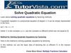 Solve Quadratic Equation