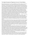 The Digital Development Regarding Consumer Choice Making