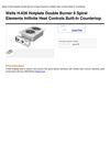 Wells H-636 Hotplate Double Burner 8 Spiral Elements Inifinite Heat Controls Built-In Countertop