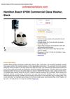 Hamilton Beach 97500 Commercial Glass Washer, Black