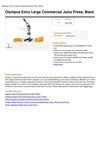 Olympus Extra Large Commercial Juice Press, Black