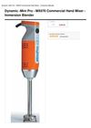 Dynamic -Mini Pro - MX070 Commercial Hand Mixer - Immersion Blender