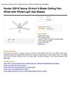 Hunter 20516 Savoy 52-Inch 5-Blade Ceiling Fan, White With White Light Oak Blades