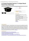 Le Creuset Enameled Cast-Iron 7-1 4-Quart Round French Oven, Black Onyx