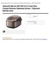 Zojirushi Micom NS-TSC10 5.5 Cup Rice Cooker Warmer Stainless Brown - Zojirushi NSTSC10XA