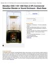 Blendtec ICB3 110V 1500 Watt (2 HP) Commercial Smoother Blender W Sound Enclosure - Black Base