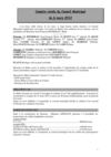 Compte rendu du conseil municipal du 06 mars 2012