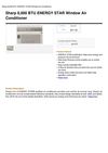 Sharp 8,000 BTU ENERGY STAR Window Air Conditioner
