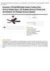Emerson CF442ORB Bella Indoor Ceiling Fan, 42-Inch Blade Span, Oil Rubbed Bronze Finish And All-Weather Oil Rubbed...