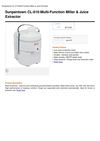 Sunpentown CL-010 Multi-Function Miller & Juice Extractor