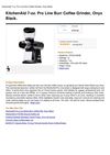 Kitchenaid 7-Oz. Pro Line Burr Coffee Grinder, Onyx Black.