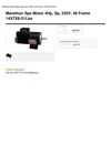 Marathon Spa Motor 4Hp, Sp, 220V, 48 Frame 14X7X9-31Lbs
