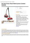 Dirt Devil Power Reach Multi-Cyclonic Canister - SD40030