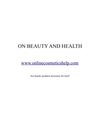 ON BEAUTY AND HEALTH - Are Beauty Products Necessary for Men