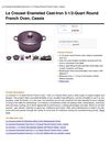 Le Creuset Enameled Cast-Iron 3-1 2-Quart Round French Oven, Cassis