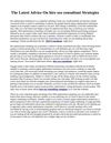 The Latest Advice On hire seo consultant Strategies 