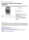 Frigidaire Dehumidifier, 70-Pint Capacity, FAD704TDP
