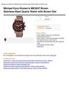 Michael Kors Women's MK5547 Brown Stainless-Steel Quartz Watch With Brown Dial